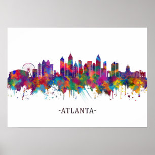 Atlanta Georgia Skyline Poster