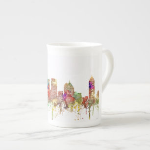 Atlanta Georgia Skyline SG-Faded Glory Bone China Mug