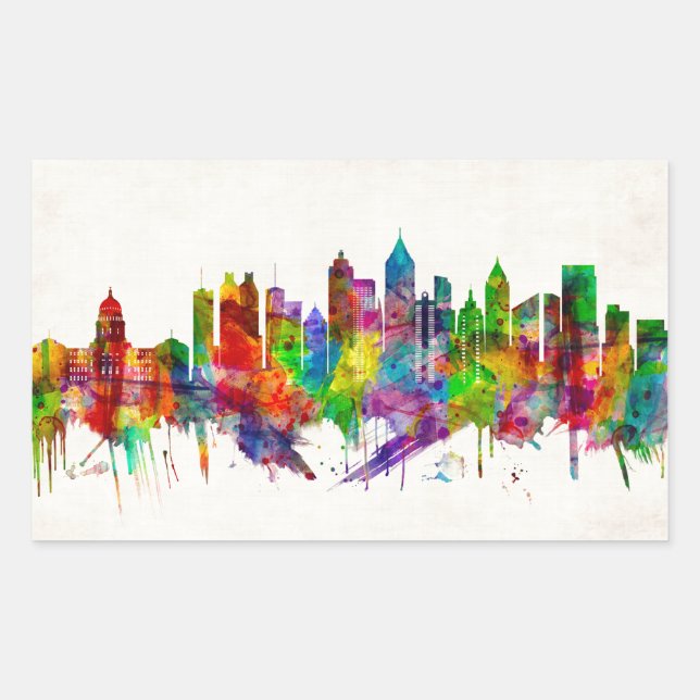 Atlanta Georgia Skyline Sticker (Front)