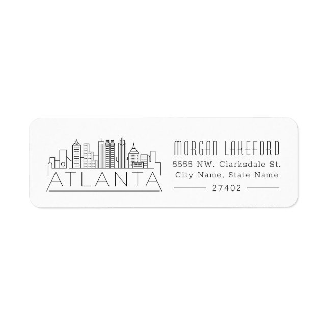Atlanta, Georgia Stylized Skyline | (Front)