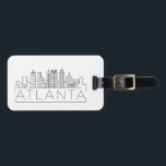 Atlanta, Georgia Stylized Skyline Luggage Tag<br><div class="desc">A unique luggage tag representing the beautiful city of Atlanta,  Georgia.  This tag features a stylized illustration of the city's unique skyline with its name underneath.</div>