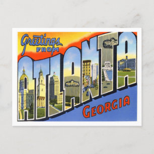 Atlanta, Georgia Vintage Big Letters Postcard