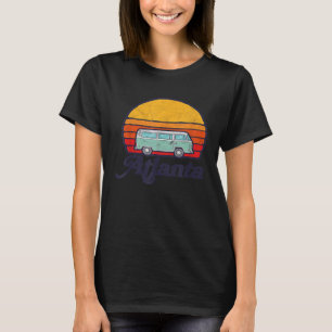 Atlanta Georgia Vintage Hippie Van Surf Style Sun  T-Shirt