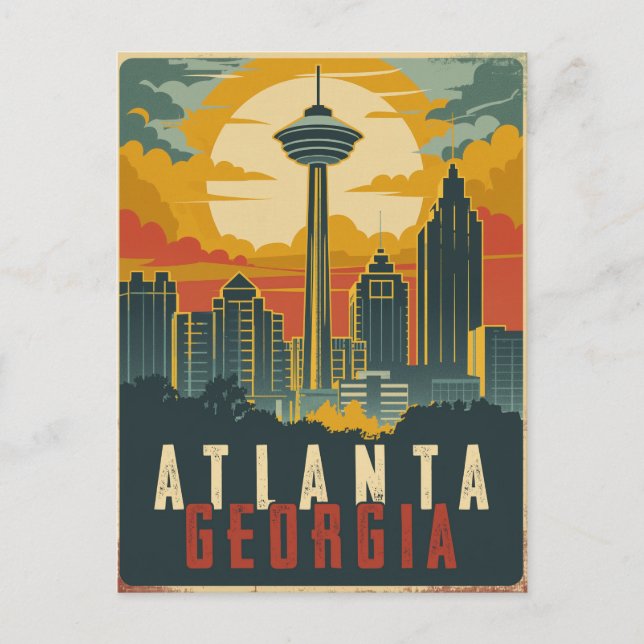 Atlanta, Georgia Vintage Travel  Postcard (Front)