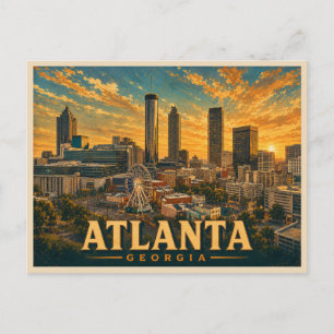 Atlanta Georgia Vintage Travel Postcard