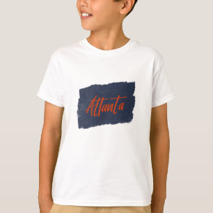 Atlanta Handwritten Red Typography T-Shirt
