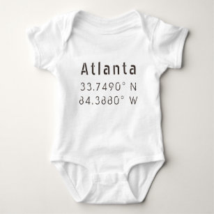 Atlanta Latitude and Longitude Baby Bodysuit