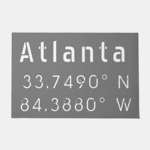 Atlanta Latitude and Longitude  Doormat