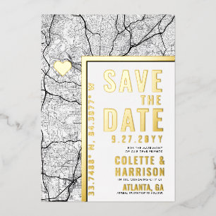 Atlanta Love Locator   Wedding Save the Date