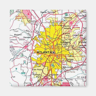 Atlanta Map Magnet