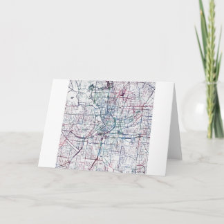 atlanta map painting card