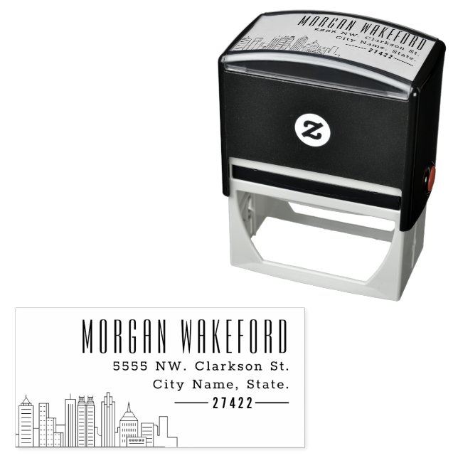 Atlanta Resident | Modern Deco Skyline  Self-inking Stamp (In Situ)