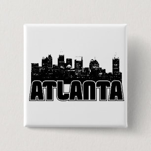 Atlanta Skyline 2 Inch Square Button