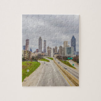 Atlanta skyline over highway jigsaw puzzle