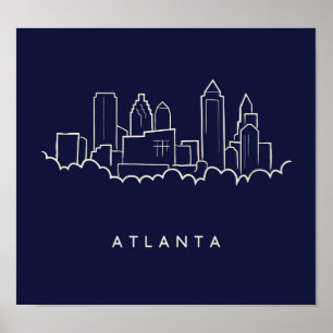 Atlanta Skyline Poster