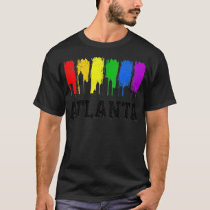 Atlanta Skyline Rainbow ATL LGBTQ Gay Pride Month T-Shirt