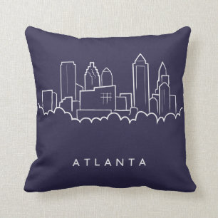 Atlanta Skyline Throw Pillow