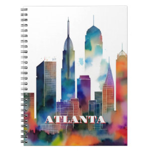 Atlanta Skyline Watercolor Notebook