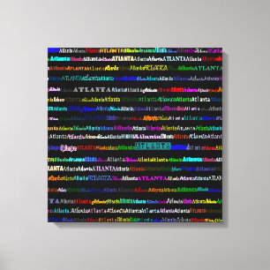 Atlanta Text Design I Wrapped Canvas