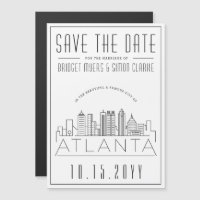 Atlanta Wedding | Stylized Skyline Save the Date