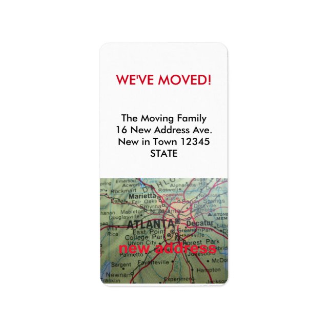 Atlanta We've Moved label (Front)