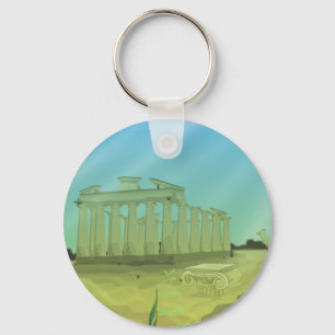 Atlantas cartoon landscape keychain