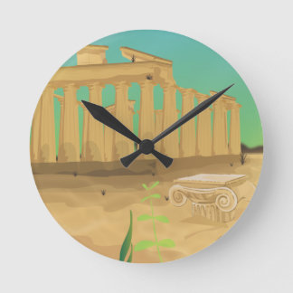 Atlantas cartoon landscape round clock