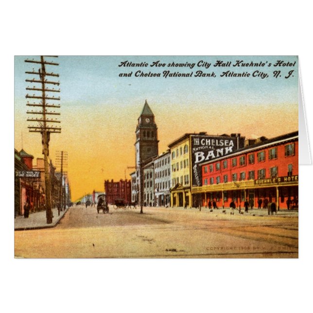 Atlantic Ave., Atlantic City 1908 Vintage (Front Horizontal)