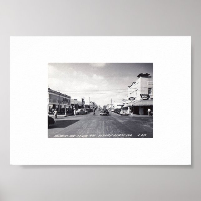 Atlantic Ave., Delray Beach, Florida Vintage Poster (Front)