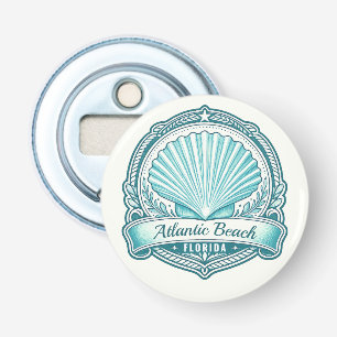 Atlantic Beach FL Coastal Seashell Emblem Bottle Opener