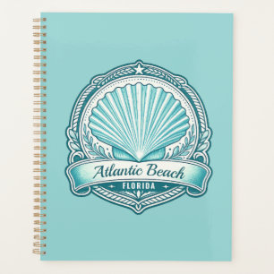 Atlantic Beach FL Coastal Seashell Emblem Planner
