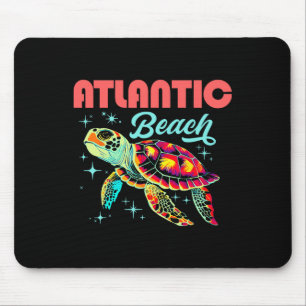 Atlantic Beach Nc Artistic Sea Turtle Retro Mouse Pad