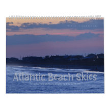 Atlantic Beach Skies Calendrier du mur de douze mo