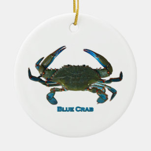 Atlantic Blue Crab Logo Ceramic Ornament