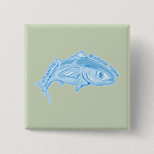 Atlantic bluefin tuna 2 inch square button