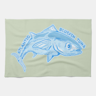 Atlantic bluefin tuna kitchen towel