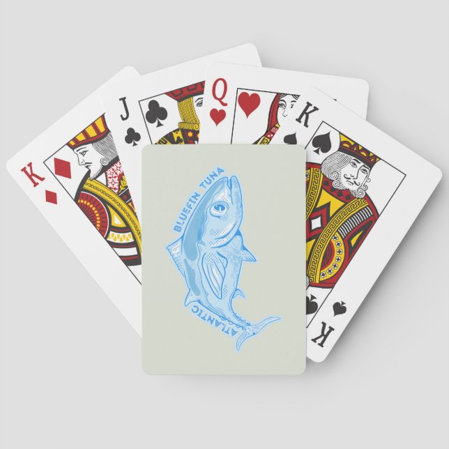 Atlantic bluefin tuna playing cards (Back)