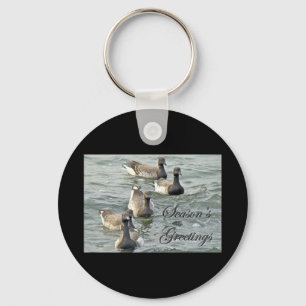 Atlantic Brant Geese Season's Greetings Series Keychain