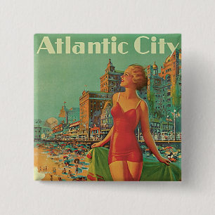 Atlantic City - America's All Year Resort 2 Inch Square Button