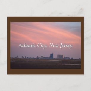Atlantic City at Sunset Postcard
