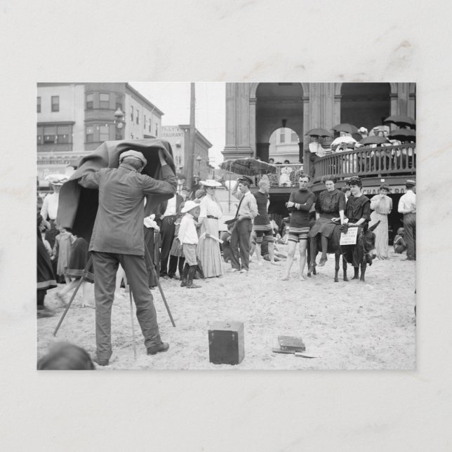Atlantic City Beach, 1890s Postcard (Front)