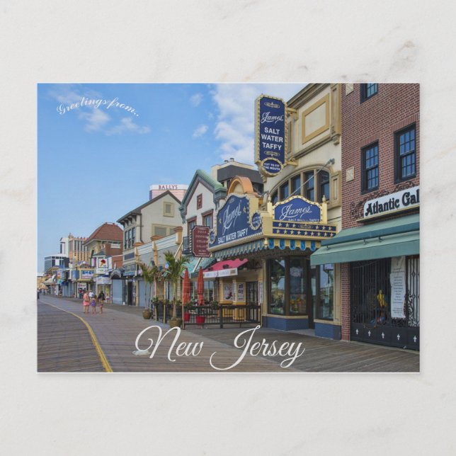Atlantic City Boardwalk New Jersey USA Postcard (Front)