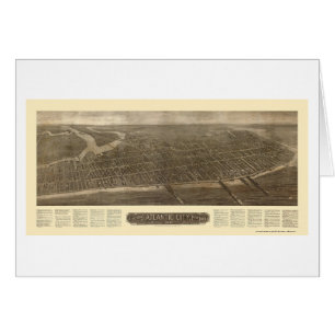 Atlantic City, carte panoramique de NJ - 1910