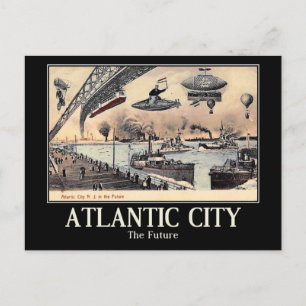 Atlantic City, In the Future, Vintage Postcard