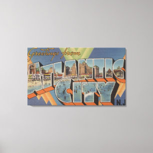 Atlantic City, New Jersey (Boardwalk Scene) Canvas Print