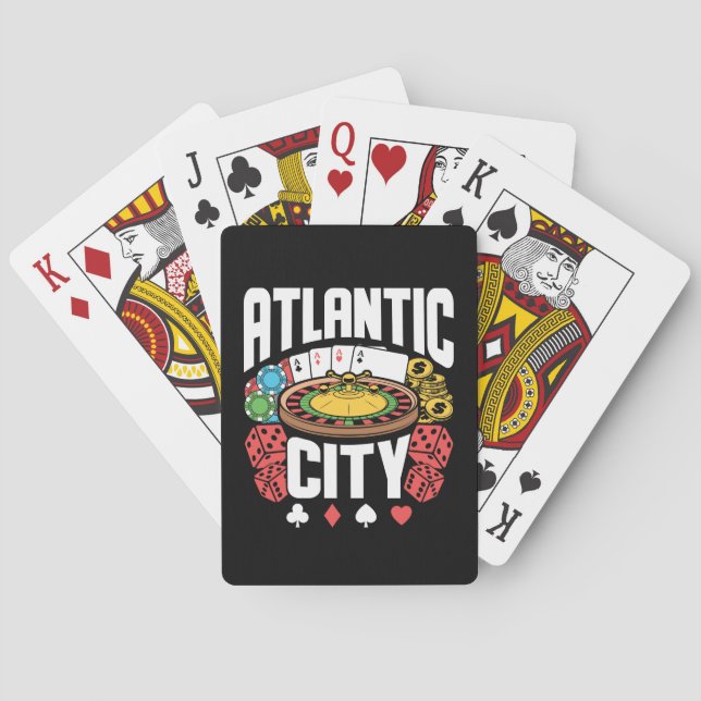 Atlantic City New Jersey Casino Gambling Playing Cards (Back)