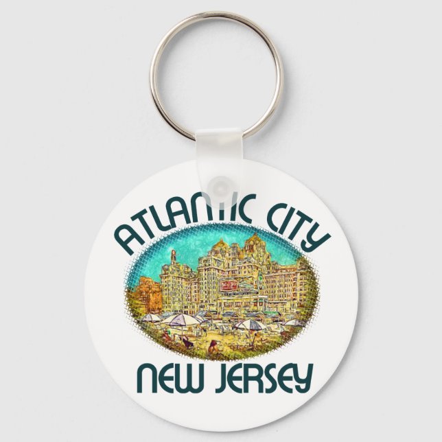 Atlantic City, New Jersey Keychain (Front)