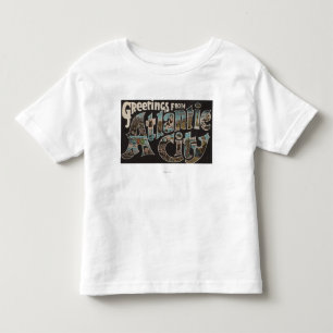 Atlantic City, New Jersey - Large Letter Scenes Toddler T-shirt