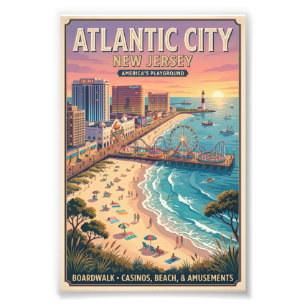Atlantic City, New Jersey Travel Poster
