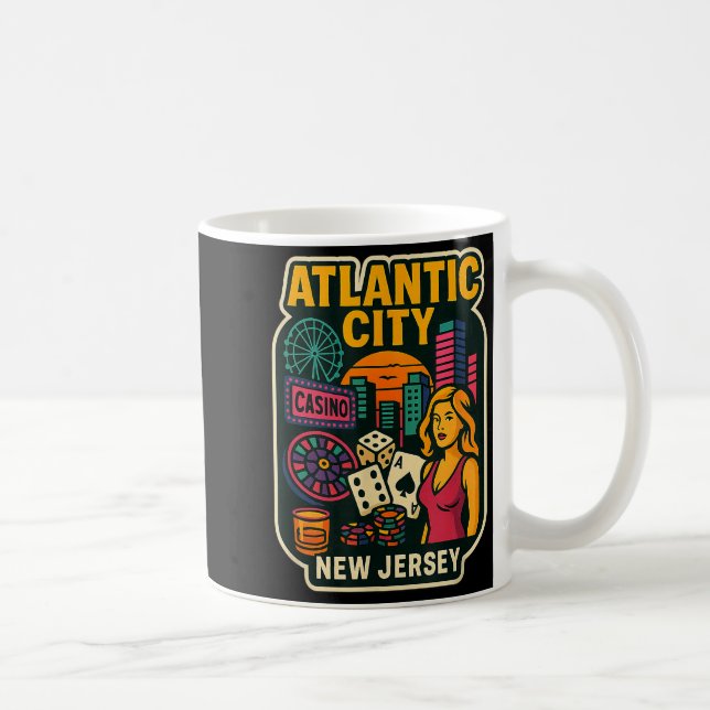 Atlantic City New Jersey Vacation Casino Gaming Ga Coffee Mug (Right)